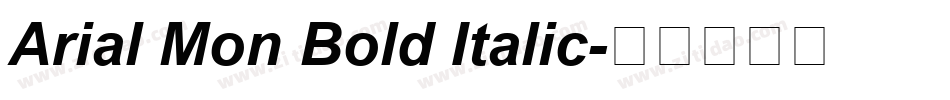 Arial Mon Bold Italic字体转换